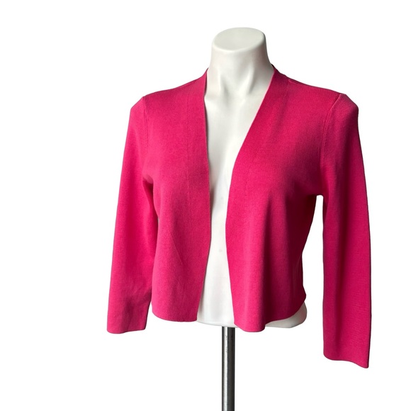NWT, Talbots Pink Classic Dress Shrug Bolero Sweater, Sz M - Picture 4 of 14